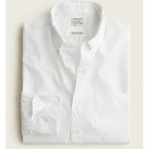 NWOT J. Crew Slim Secret Wash organic cotton poplin White L